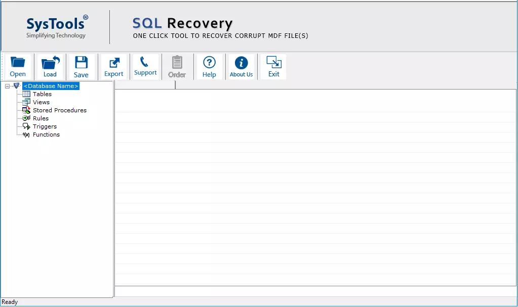 SQL database recovery tool screenshots