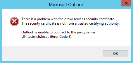 MS Outlook Error messages