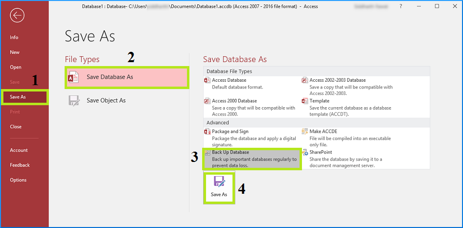 Repair Corrupt MS Access Database Errors files