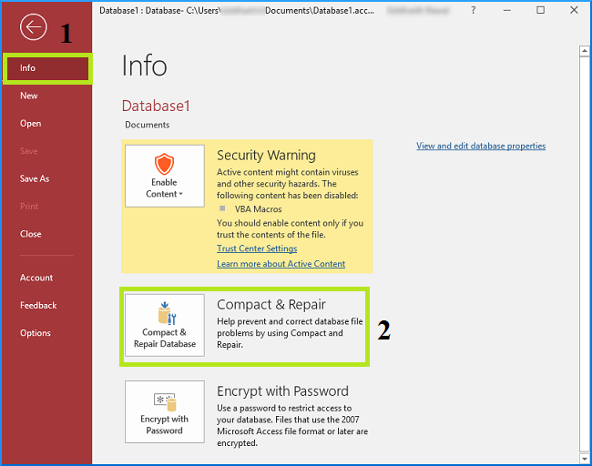 How to Repair Access database files and errors