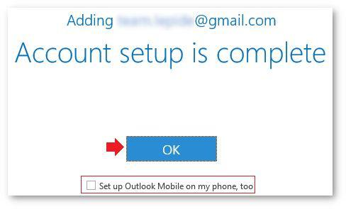 synchronization process from Gmail to Outlook