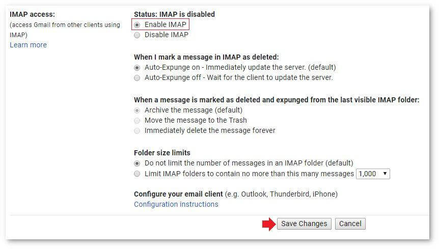 Step by step guide to Sync Gmail into MS Outlook