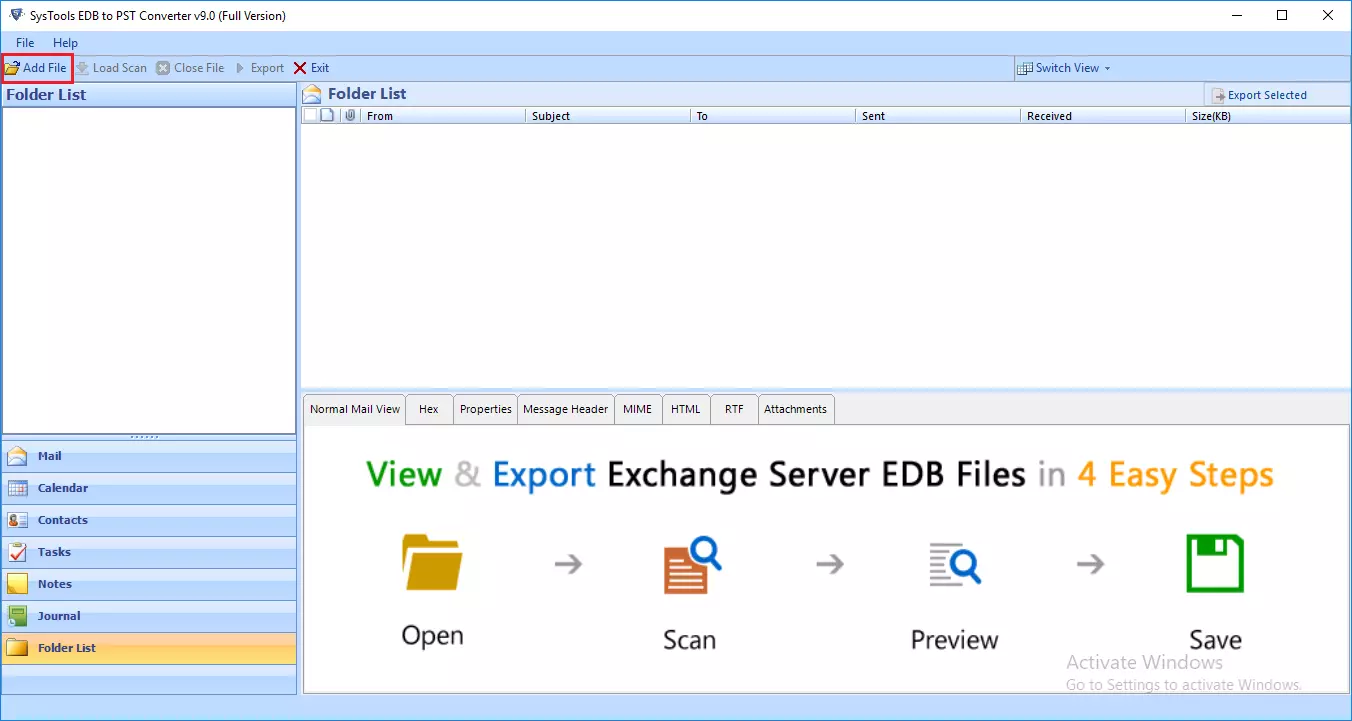 EDB Converter tool Screenshots