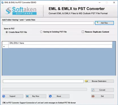 EML to PST Converter - Home Screens