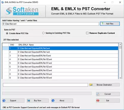 Select EML file for convert