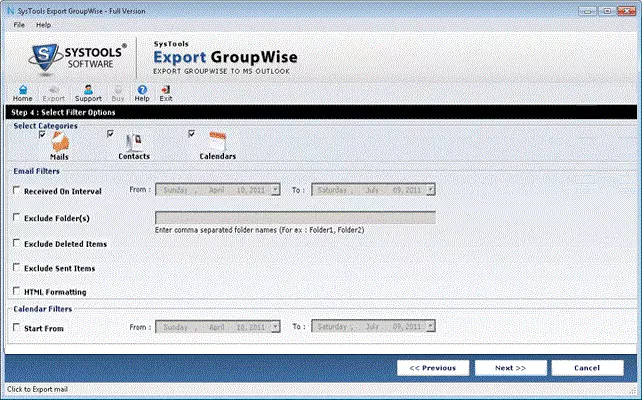 Show preview of convertible GroupWise mailboxes in preview panel before conversion