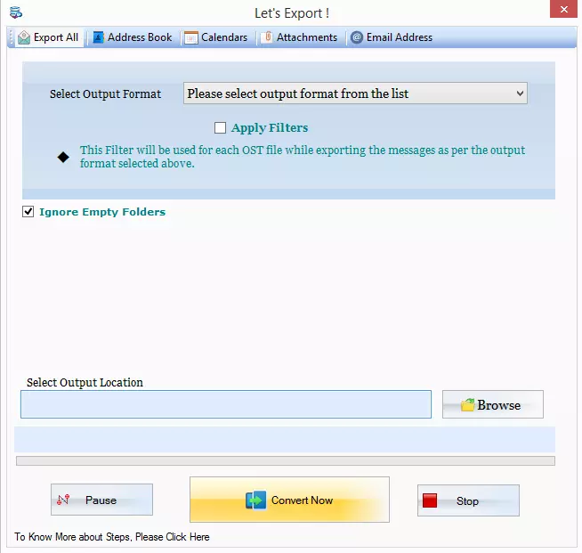 Successfully save ost file at destination location