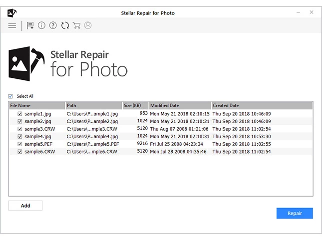 Select drive to recover lost or deleted Photos